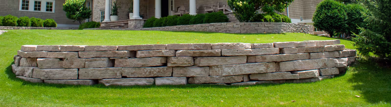 Natural Stone Retaining Wall