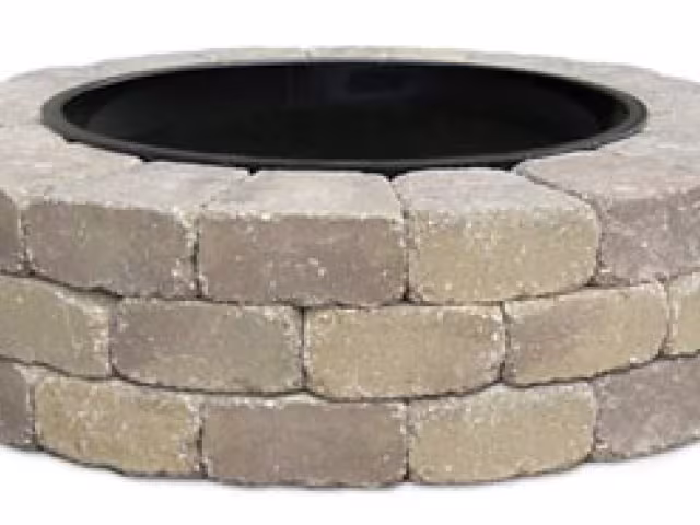 Fire Pit Steel Round 29" Ledgestone