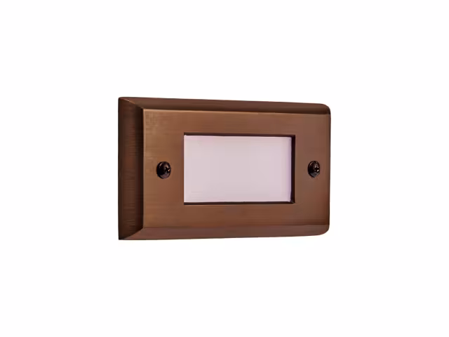 SL26-LED Step Light Brass Frosted 6"