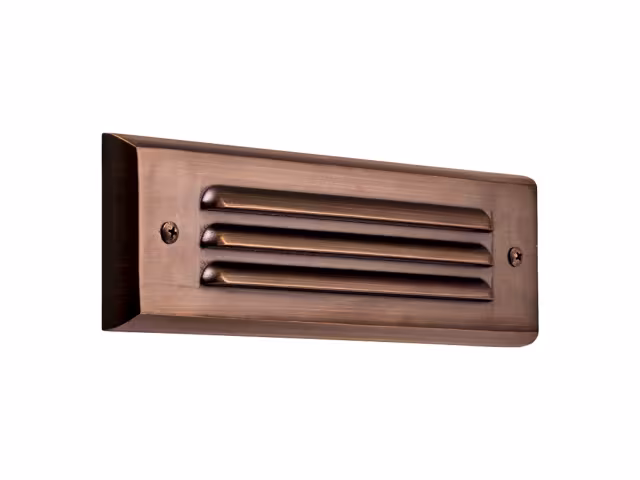 SL35-BT Step Light Louvered Brass 9.5"