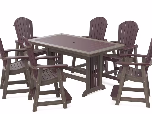 42 x 70 Balcony Table Walnut/Black