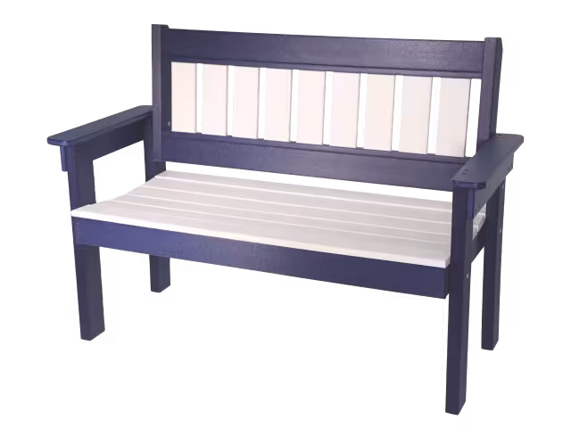 4ft Garden Bench Walnut/Black