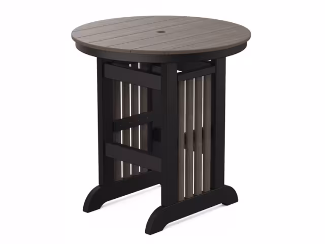 44in Balcony Round Table Black