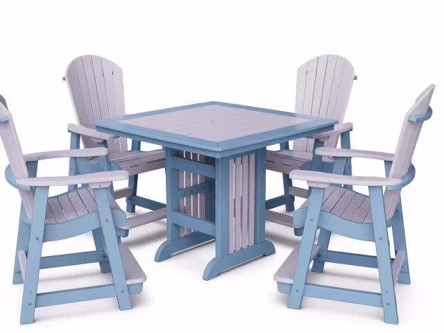 44 inch Squ Balcony Table Weather/ Brown