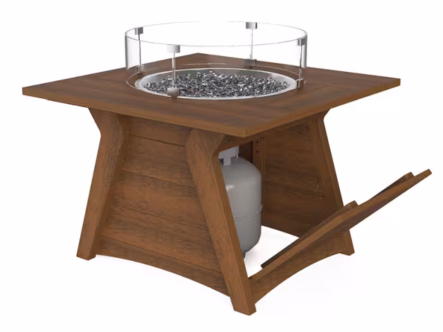 Fire Table Sq 35in White