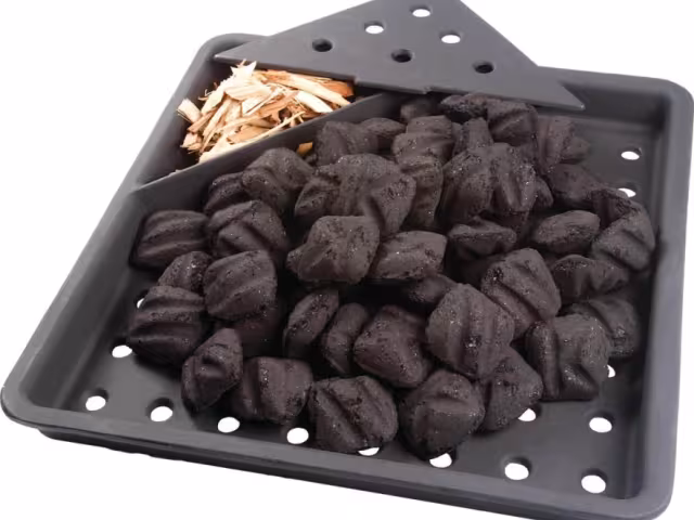 Cast Iron Smoker and Charcoal Tray 67732