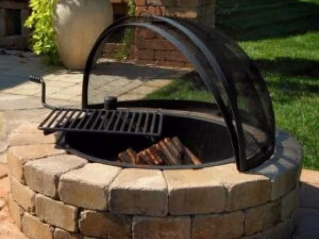 Grand Firepit Cover Slotted Galvanized