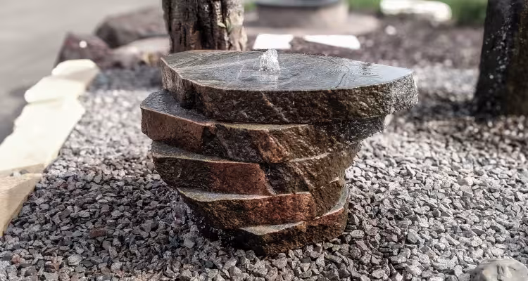 Cut Boulder Fountain, per layer
