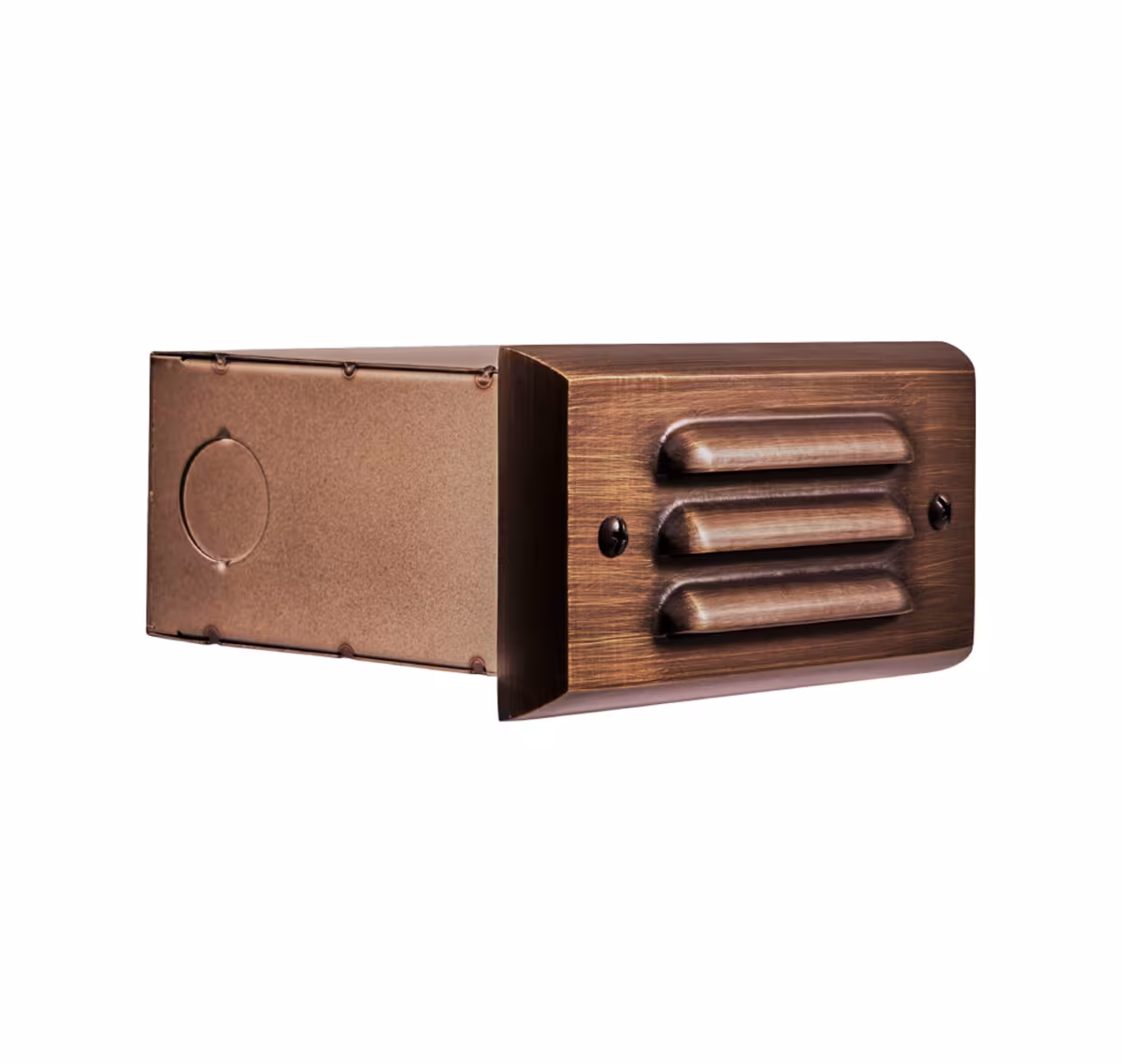 SL200-LED Step Light Louvered Brass 6"