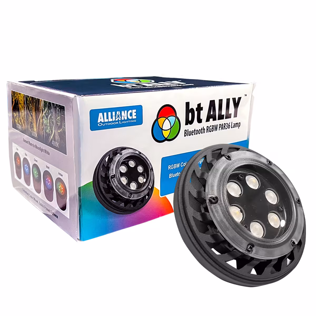 Lamp PAR36 RGBW CCT bt ALLY 45 Deg Flood