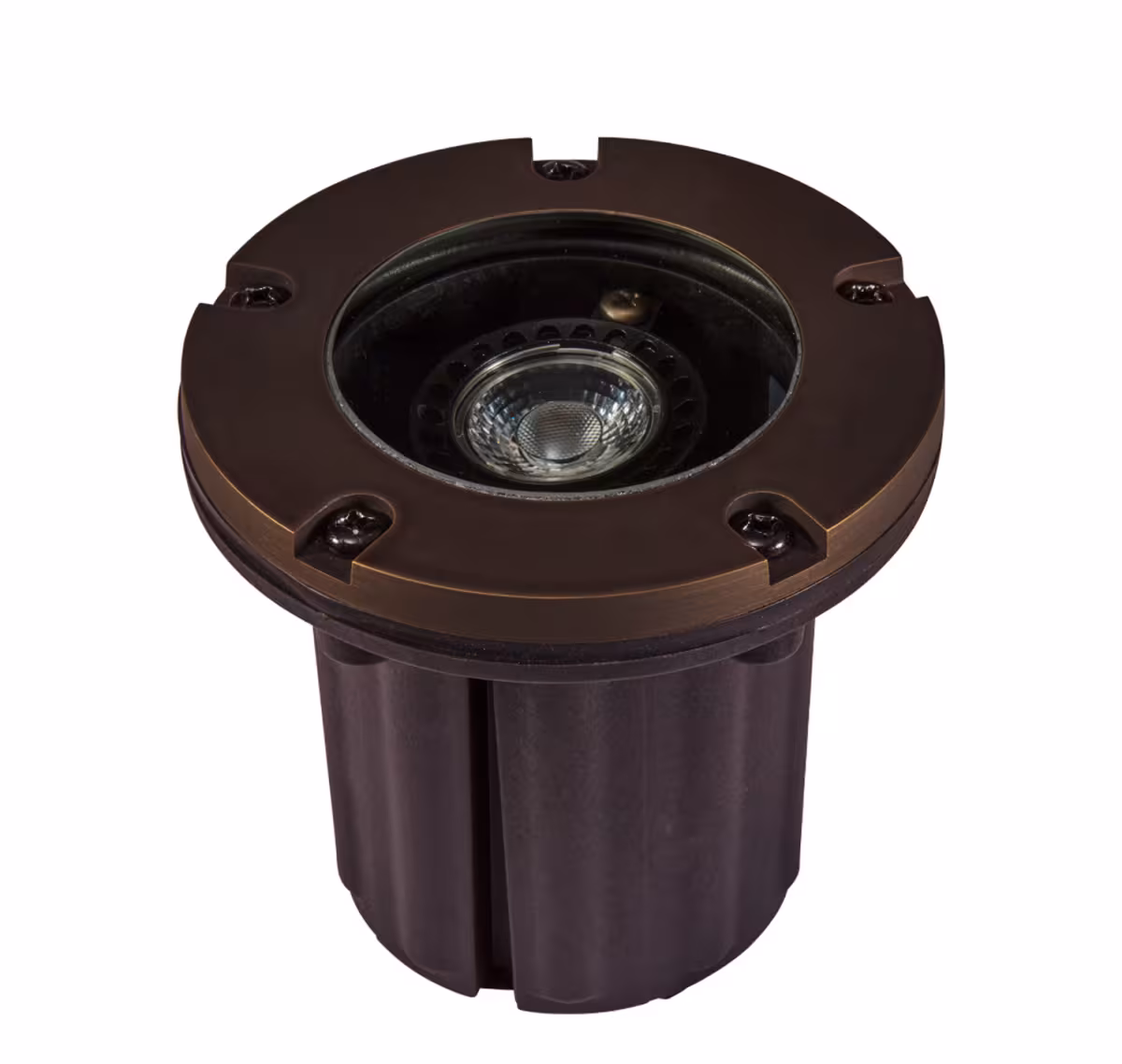 GL300-TOP Flat Brass Shroud Clear Lens