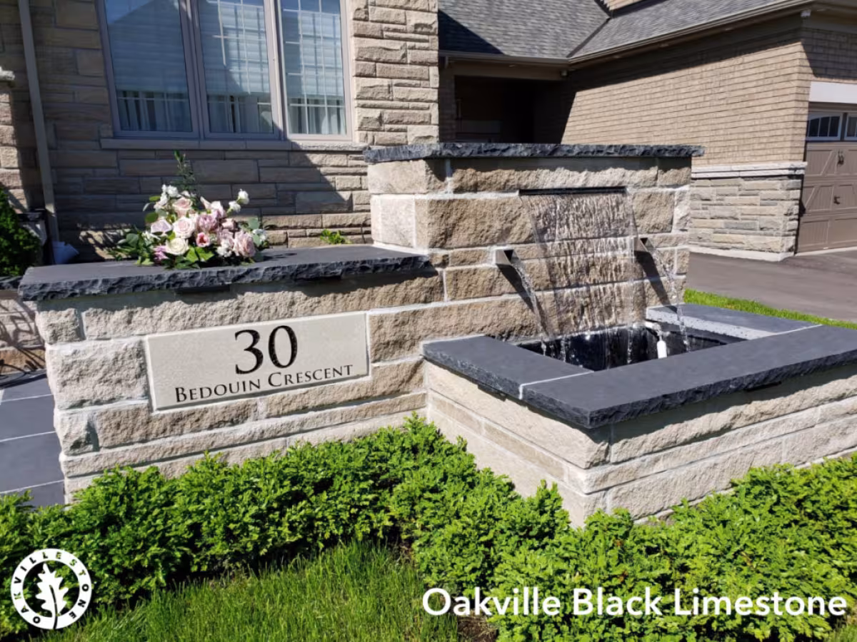 Black Limestone Wall Cap 14"x48"x2"
