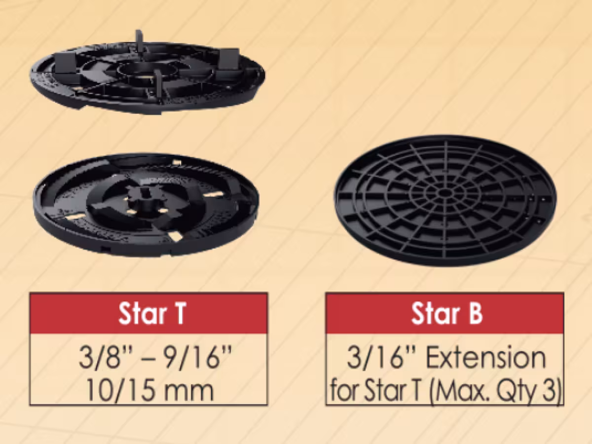 Star T Adj Support 3/8"-9/16" No Tabs
