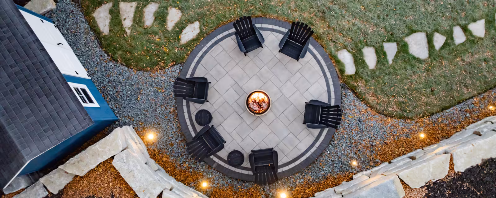 Round Patio & Flagstone