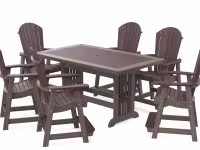 42 x 70 Balcony Table Walnut/Black