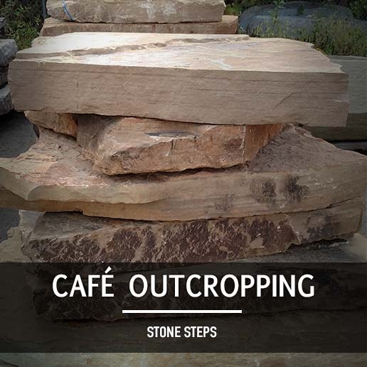 Cafe Outcropping Steps