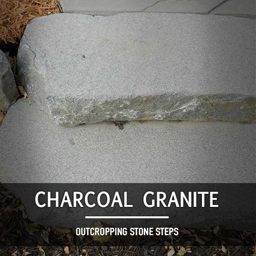 Charcoal Granite Outcropping Steps