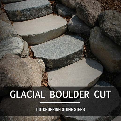 Glacial Boulder Cut Outcropping Steps